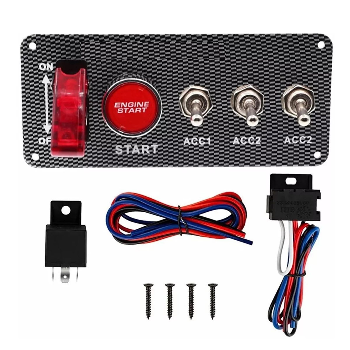 Botón De Arranque Racing Switch Encendido Panel De Auto 12v.