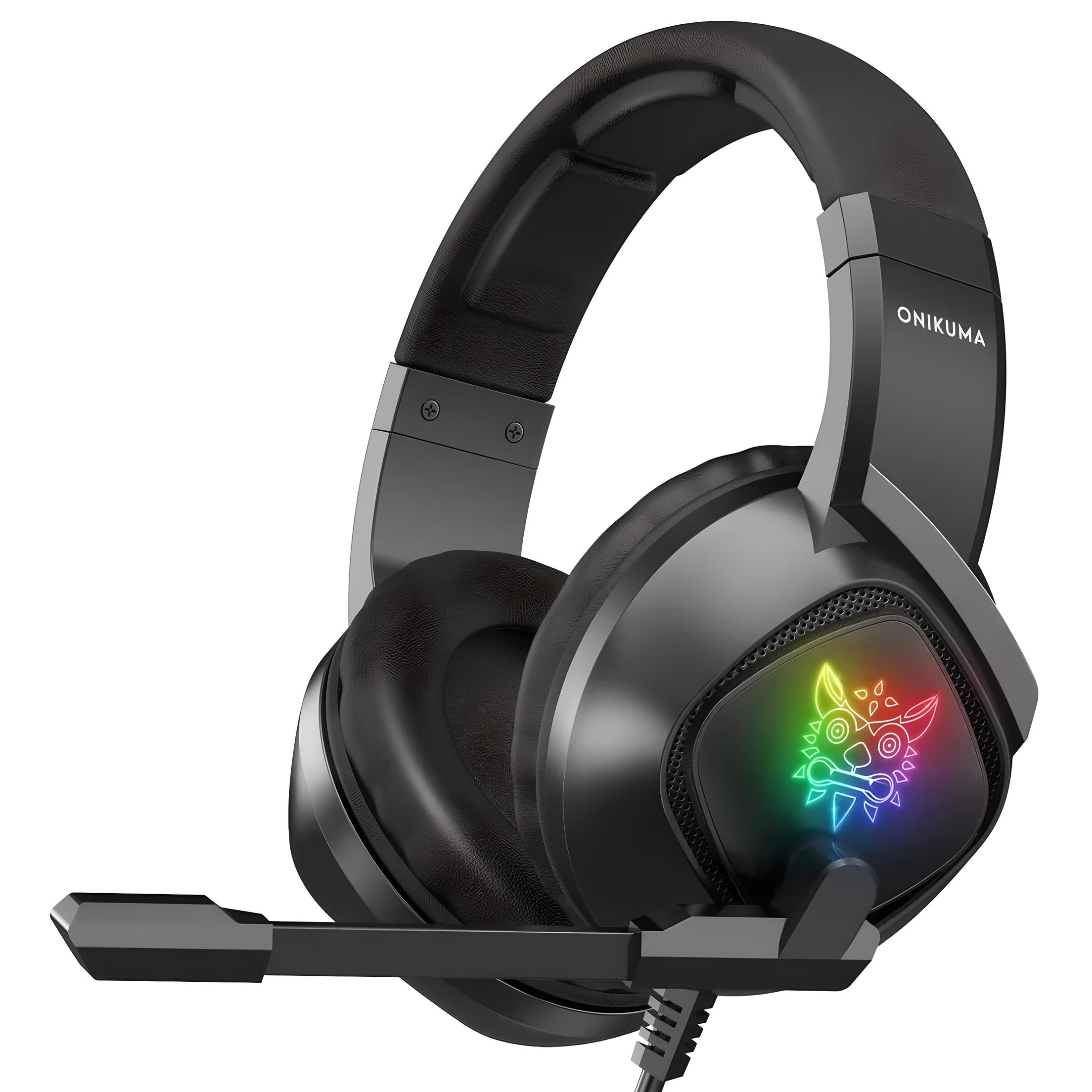 Audífonos Gamer Onikuma K19 Con micrófono Luz Rgb Led Para Xbox Ps4 Pc