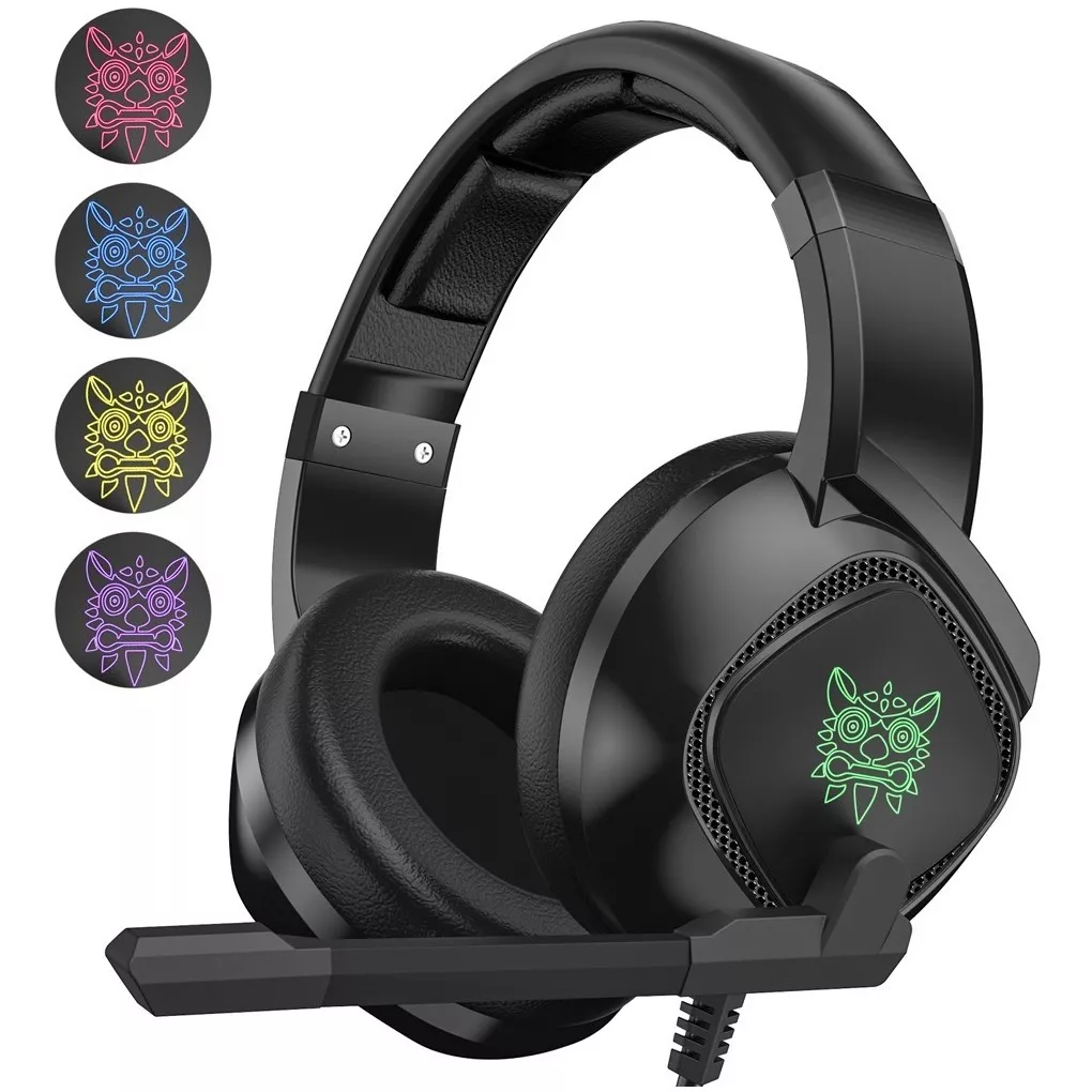Audífonos Gamer Onikuma K19 Con micrófono Luz Rgb Led Para Xbox Ps4 Pc