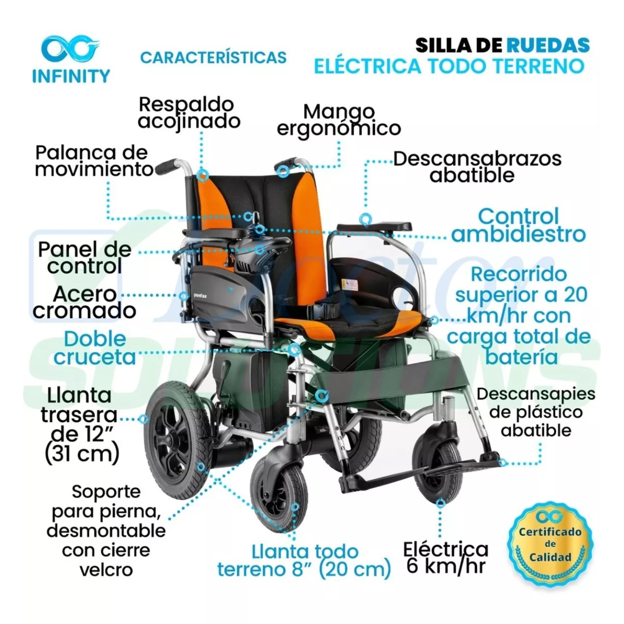 Silla De Ruedas Eléctrica Plegable Infinity.