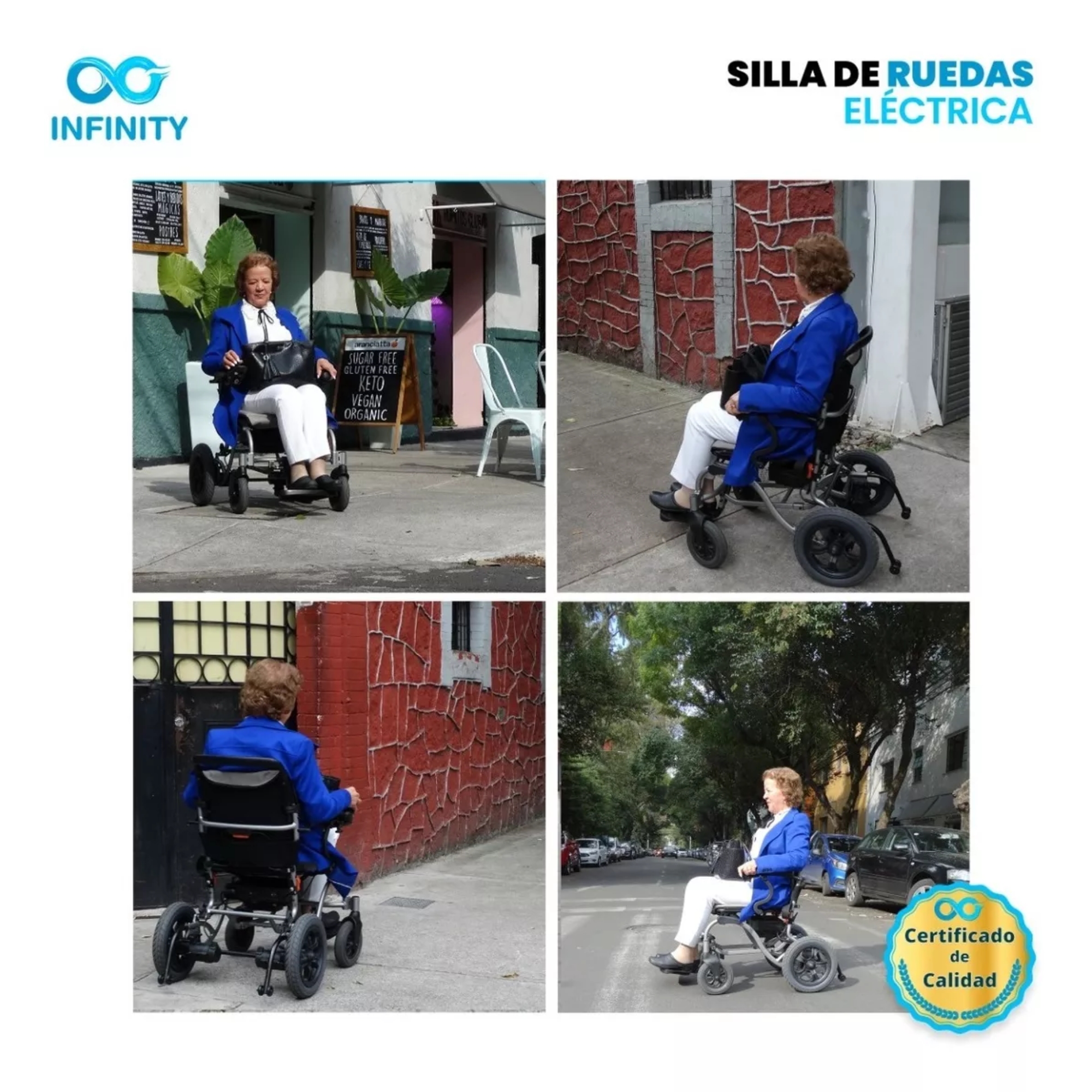 Silla De Ruedas Ultraligera De Aluminio Plegable De Lujo.
