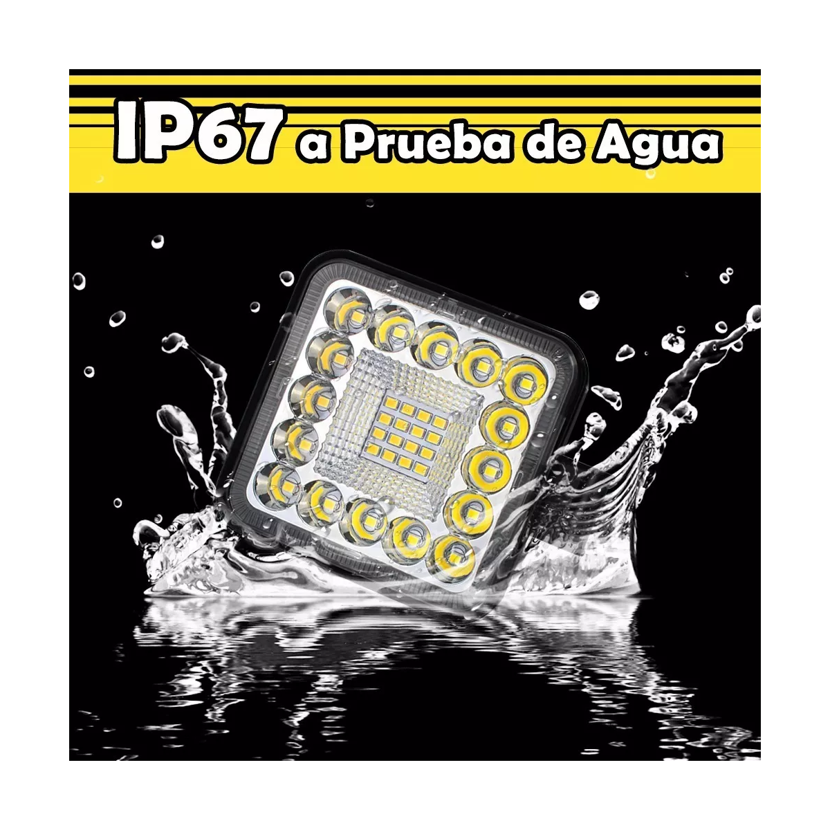 Par Faros 32 Led Auxiliar Estrobo Fija Dually Jeep Auto Moto.