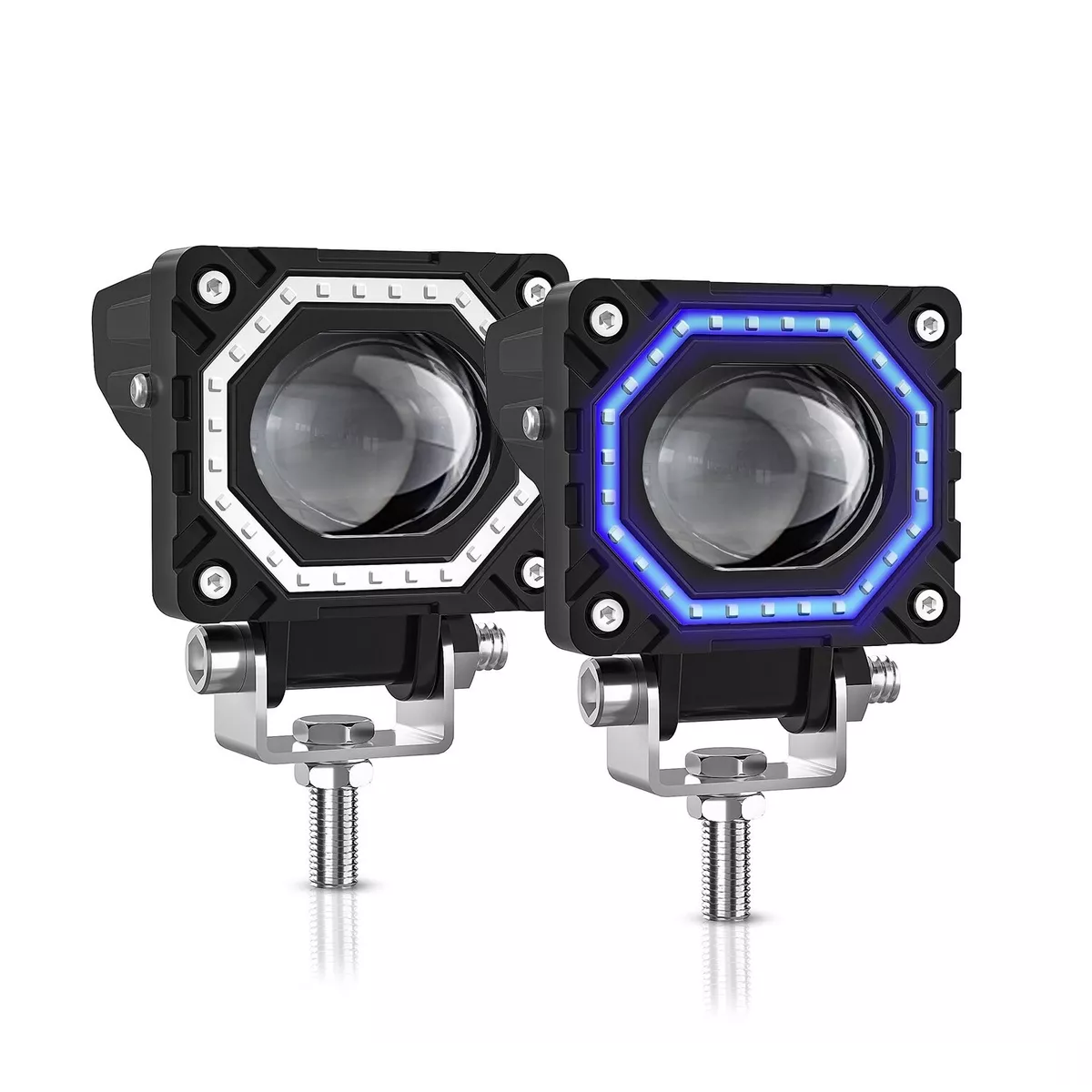Par Luces Led Auxiliares Faros De Lupa 120w Para Auto Moto.