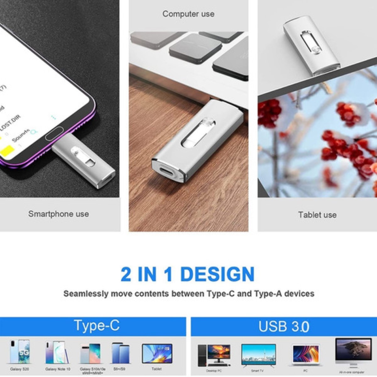 Memorias Usb 3.0 128gb Gris