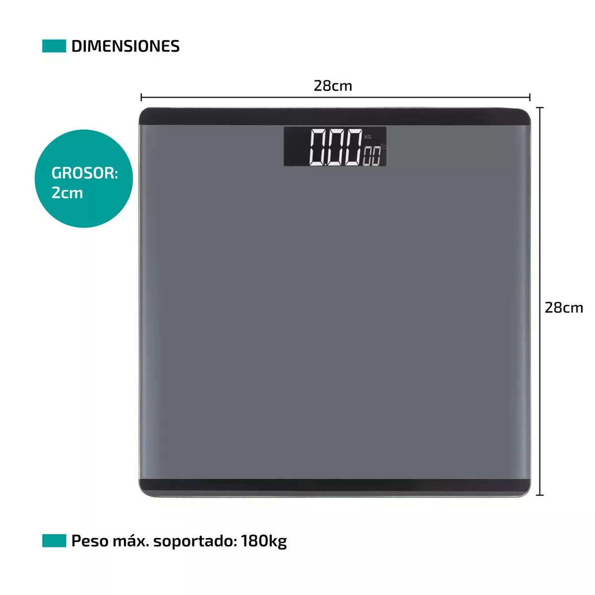 Bascula Digital Peso Personas 180 Kg Pesa Corporal Baño.