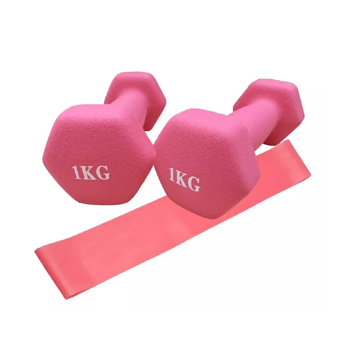 Par Mancuernas Rosas Ejercicio 1 Kg Cubierta Neopreno Entrenamient.
