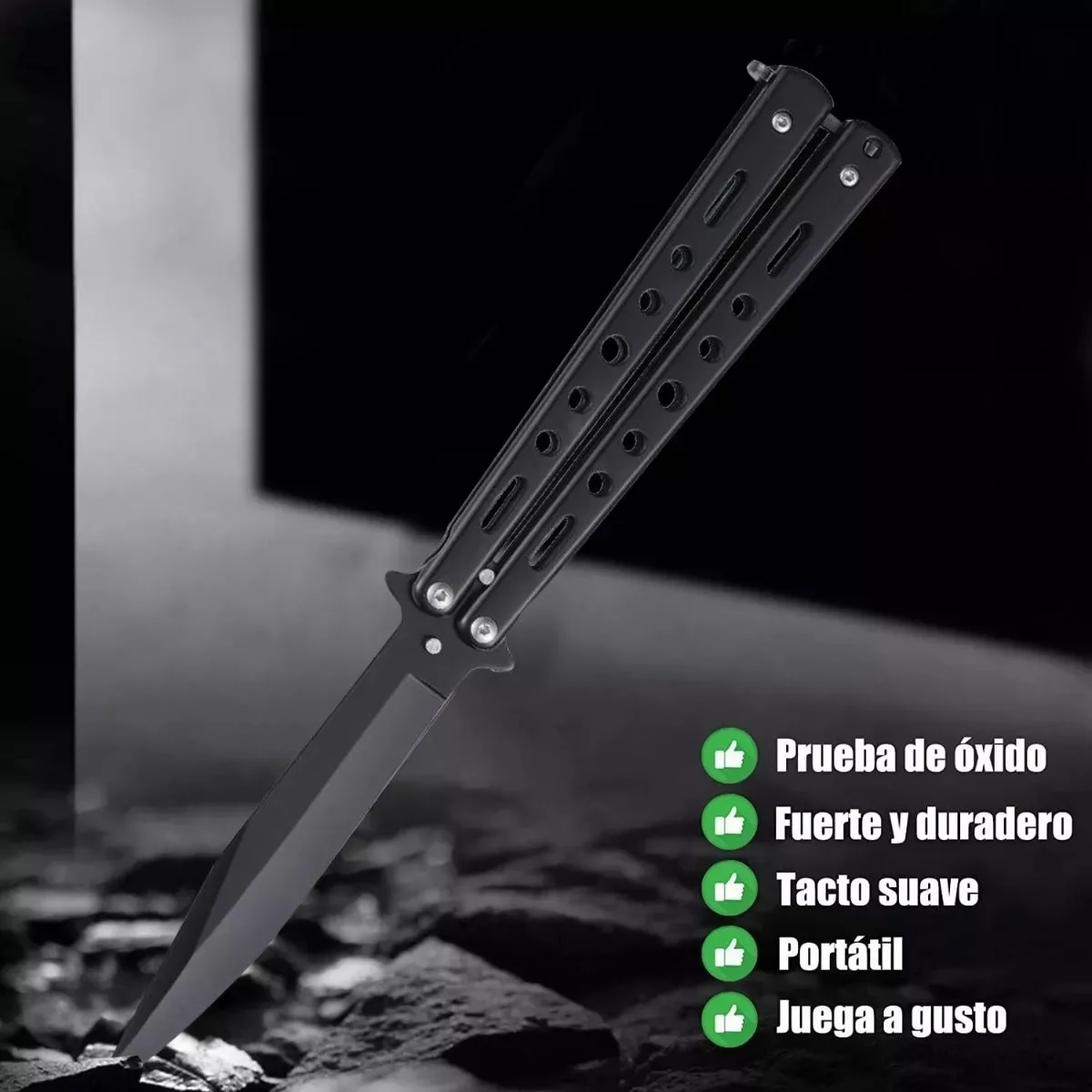 Set 3 Cuchillo Navajas Acero Para Táctico Defensa Camping Pesca.