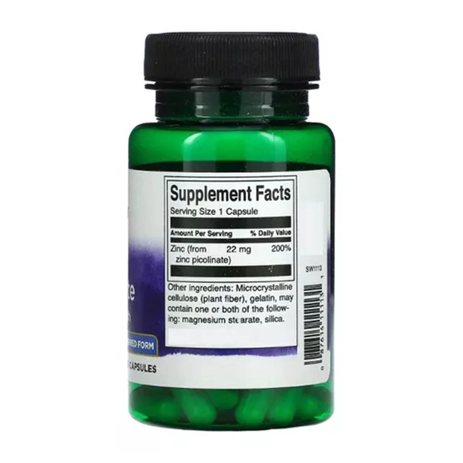 Zinc Picolinato 22mg Swanson 60 caps Potencia Inmunidad Salud.