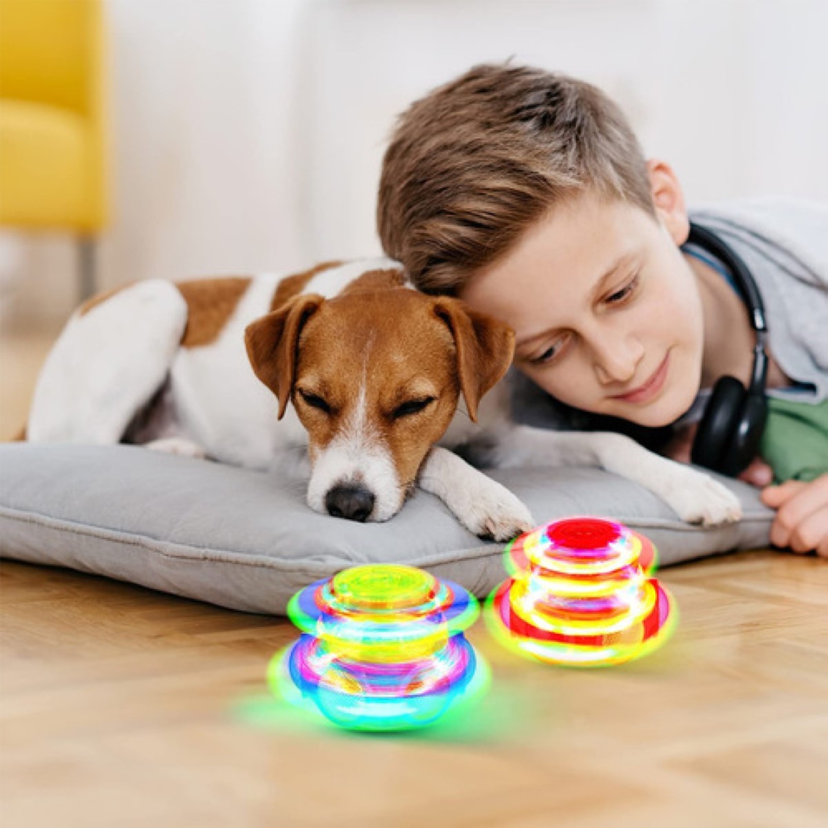 12 Pc Trompo De Intermitentes, Juguete Giratorios Iluminados Colores