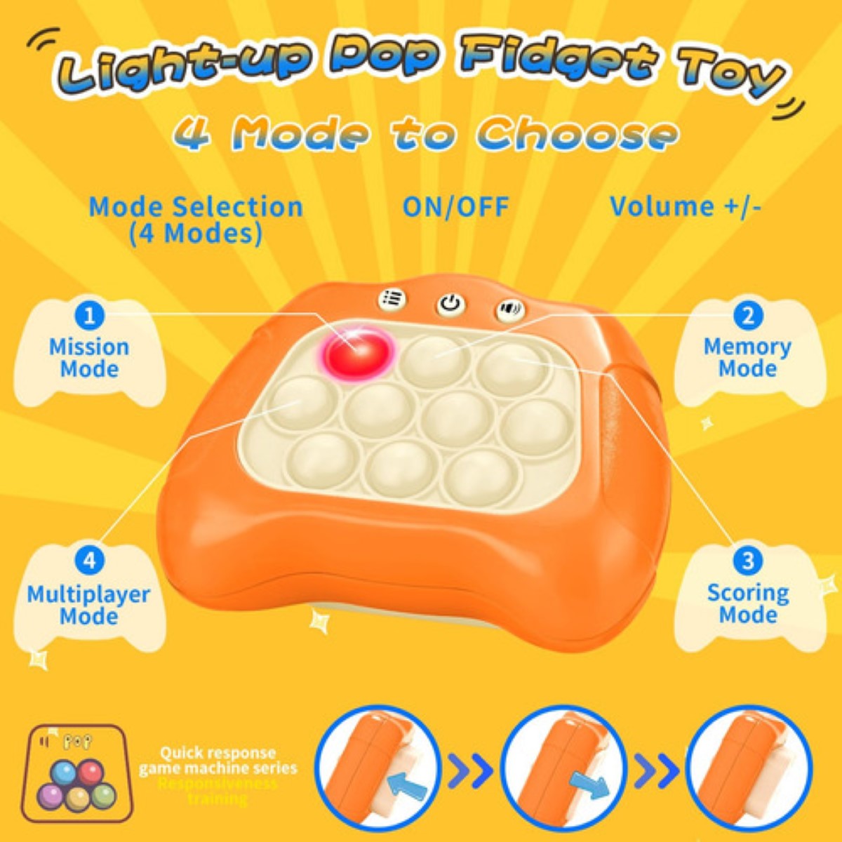 Máquina Juego Descompresión , Consola Juegos Pop Quick Push Beige Mkp 79671015n3892