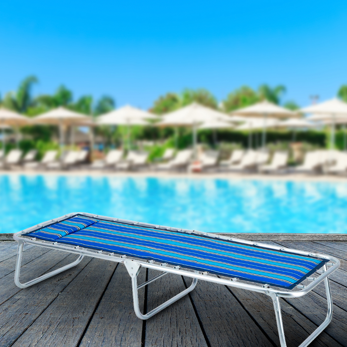 Catre Plegable para Playa con Colchoneta Integrada 507.