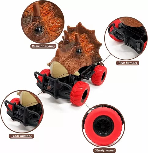 Carrito Dinosaurio Rojo De Radio Control Cars Dinosaur Pilas Niñ@.