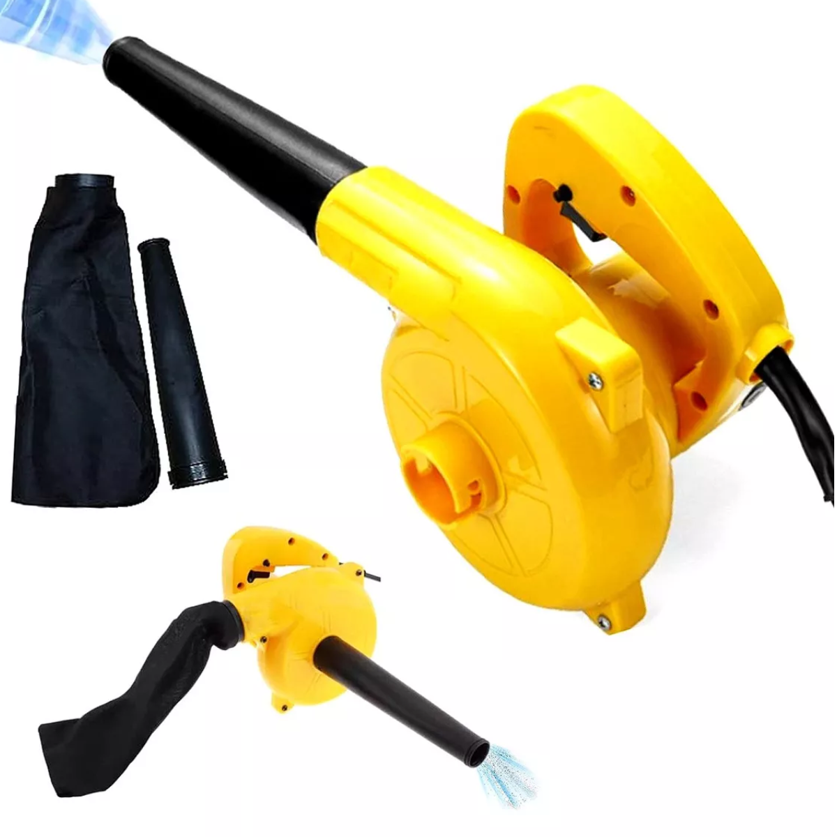 Sopladora Aspiradora De Aire Electrico Portatil 750w 110v Amarillo.