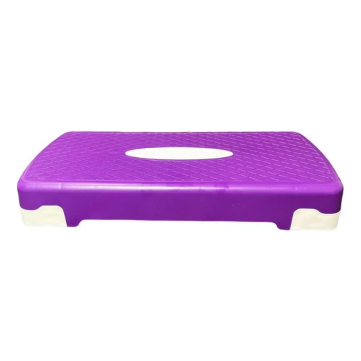 Step Banco Aerobics Ejercicio Fitness Crossfit Ajustable Gym Lila Con Blanco.