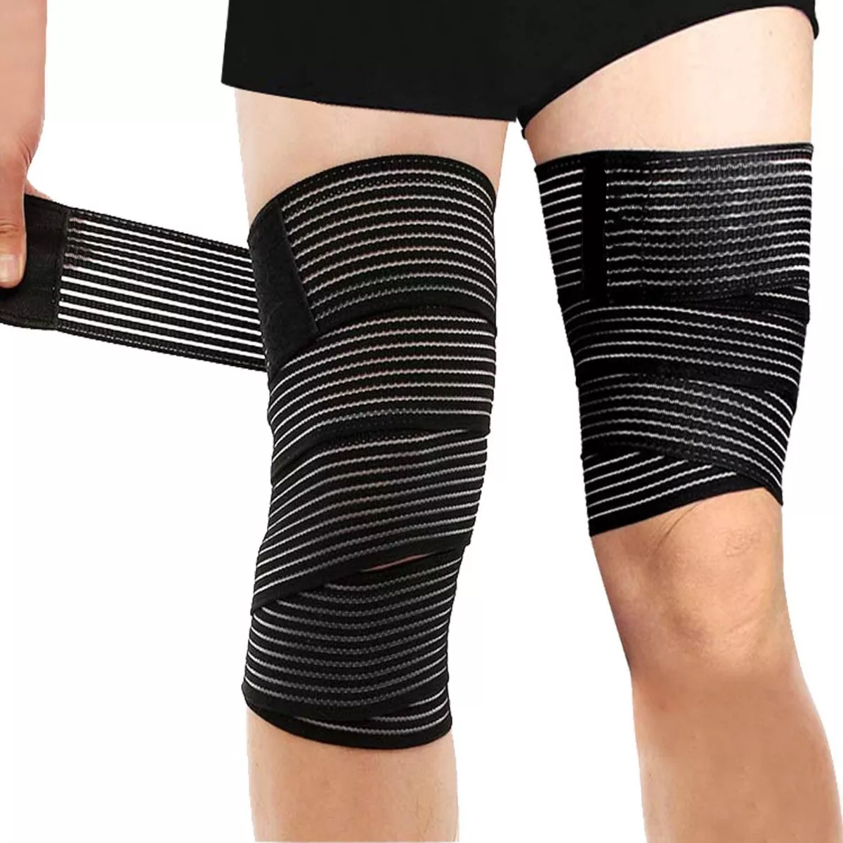 Par Vendas Para Elasticas Rodillas Gym Ajustable Crossfit.