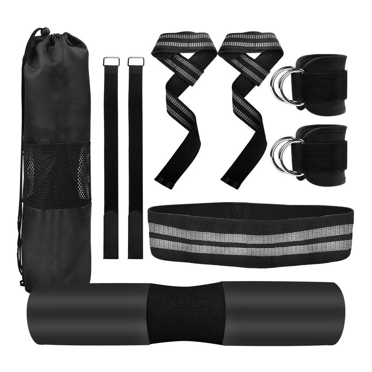 Protector De Halterofilia Para Gimnasio Rodillera Deportiva Negro.