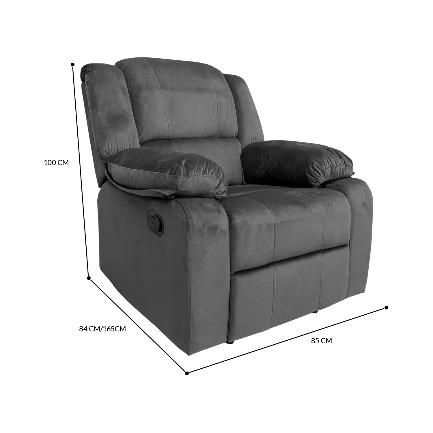 Bossa Sillón Reclinable Individual James Gris Reposet.