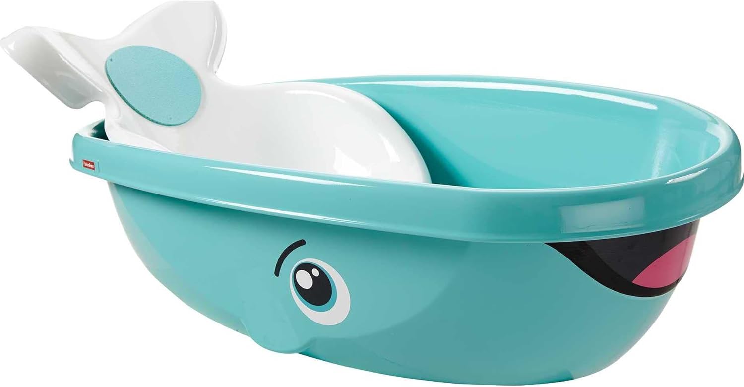 Bañera Tina Ballena Para Bebé Con Antiderrapante Fisher-Price.