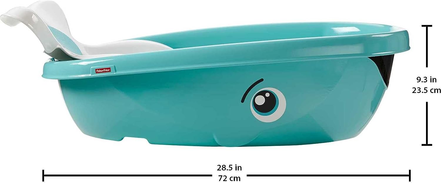 Bañera Tina Ballena Para Bebé Con Antiderrapante Fisher-Price.