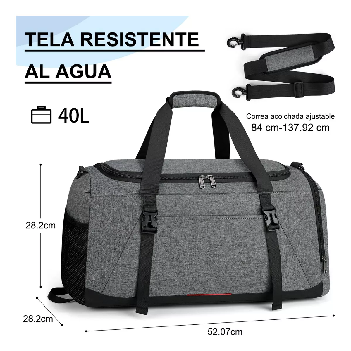 Maleta Deportiva Bolsa Gym Viaje Mochila Fitness Hombre 40l