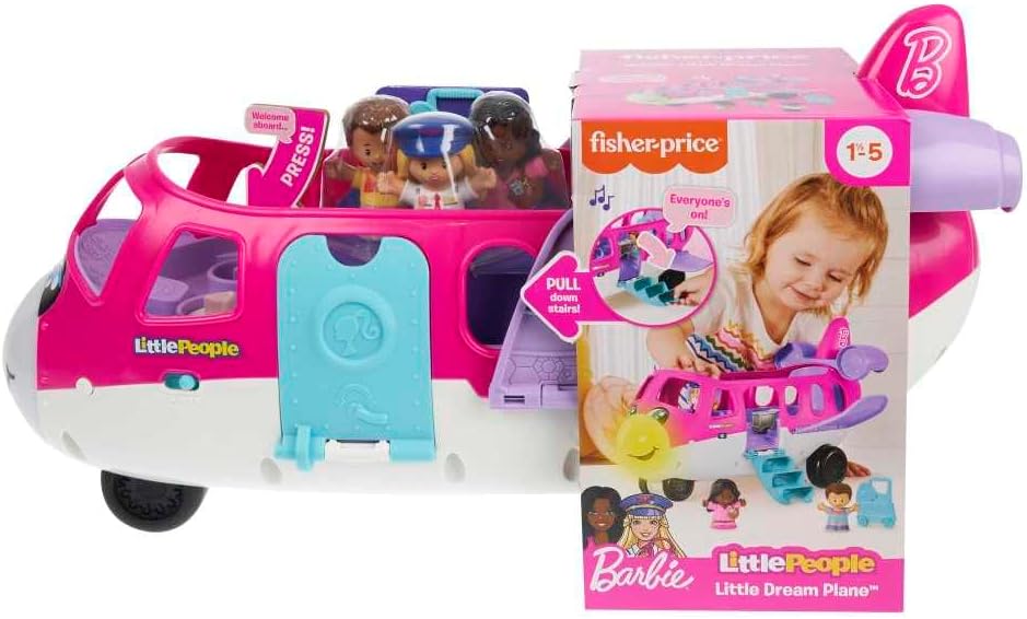 Fisher-Price Little People Set de Juego Avión de los Sueños de Barbie.