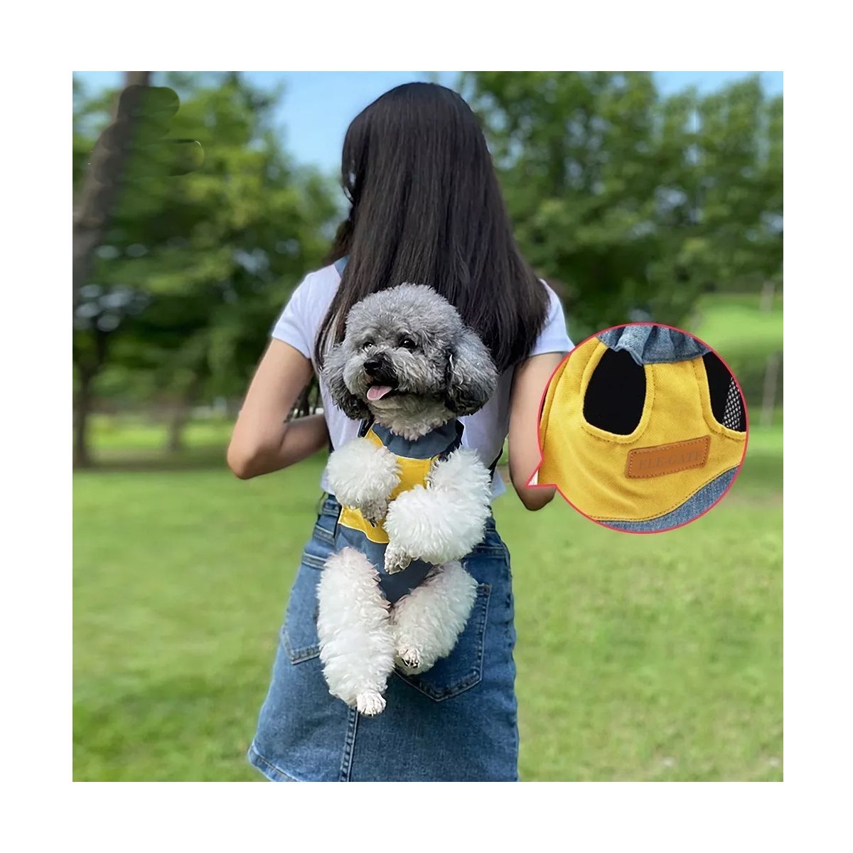 Mochila De Transporte a Cuatro Patas para Mascota Talla S Elegate Roja.