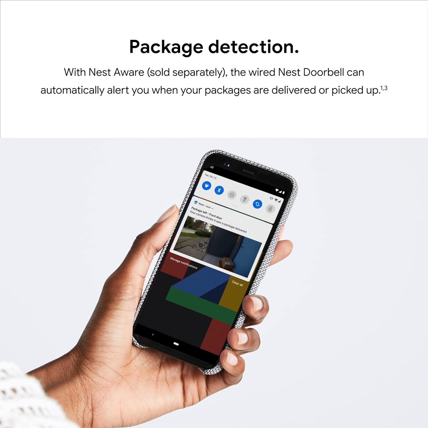 Google Nest Doorbell Nest Hello Timbre de video con transmisión 24/7 – Cámara inteligente de timbre para el hogar con video HDR, conversación y escucha HD, visión nocturna y alertas de persona