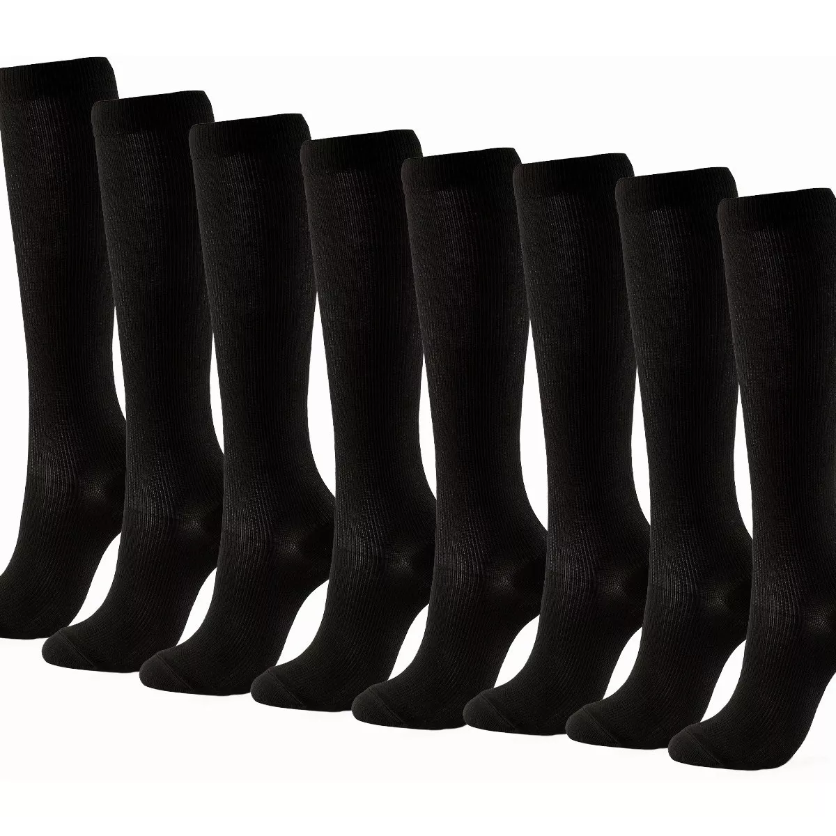 Medias Calcetas Compresión Alivia Varices Y Circulación 8pcs Negro S/M.