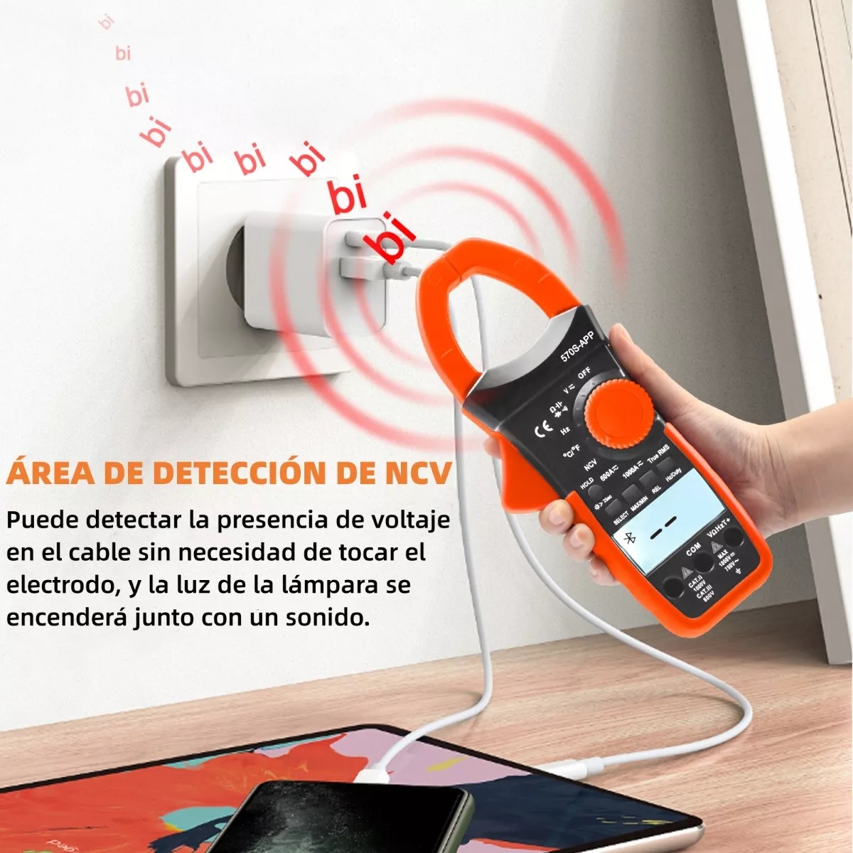 Pinza Amperimétrica Bluetooth Digital 570s-app 1000a Ac 6000.