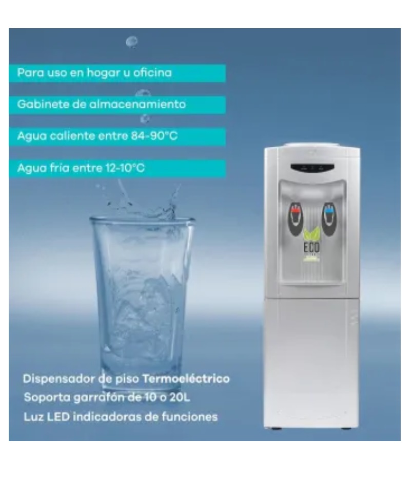 Dispensador de Agua Dace con Gabinete de Almacenamiento EAPT01