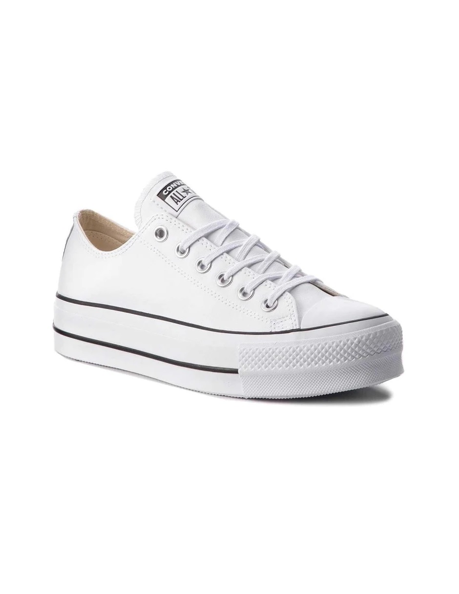 Tenis Converse de Plataforma Lift Blancos en Choclo de Piel para Mujer 561680C