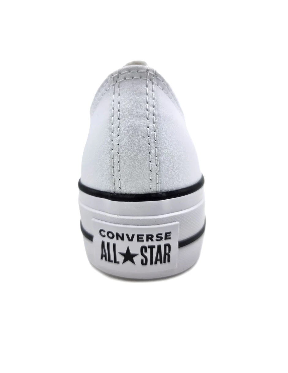 Tenis Converse de Plataforma Lift Blancos en Choclo de Piel para Mujer 561680C