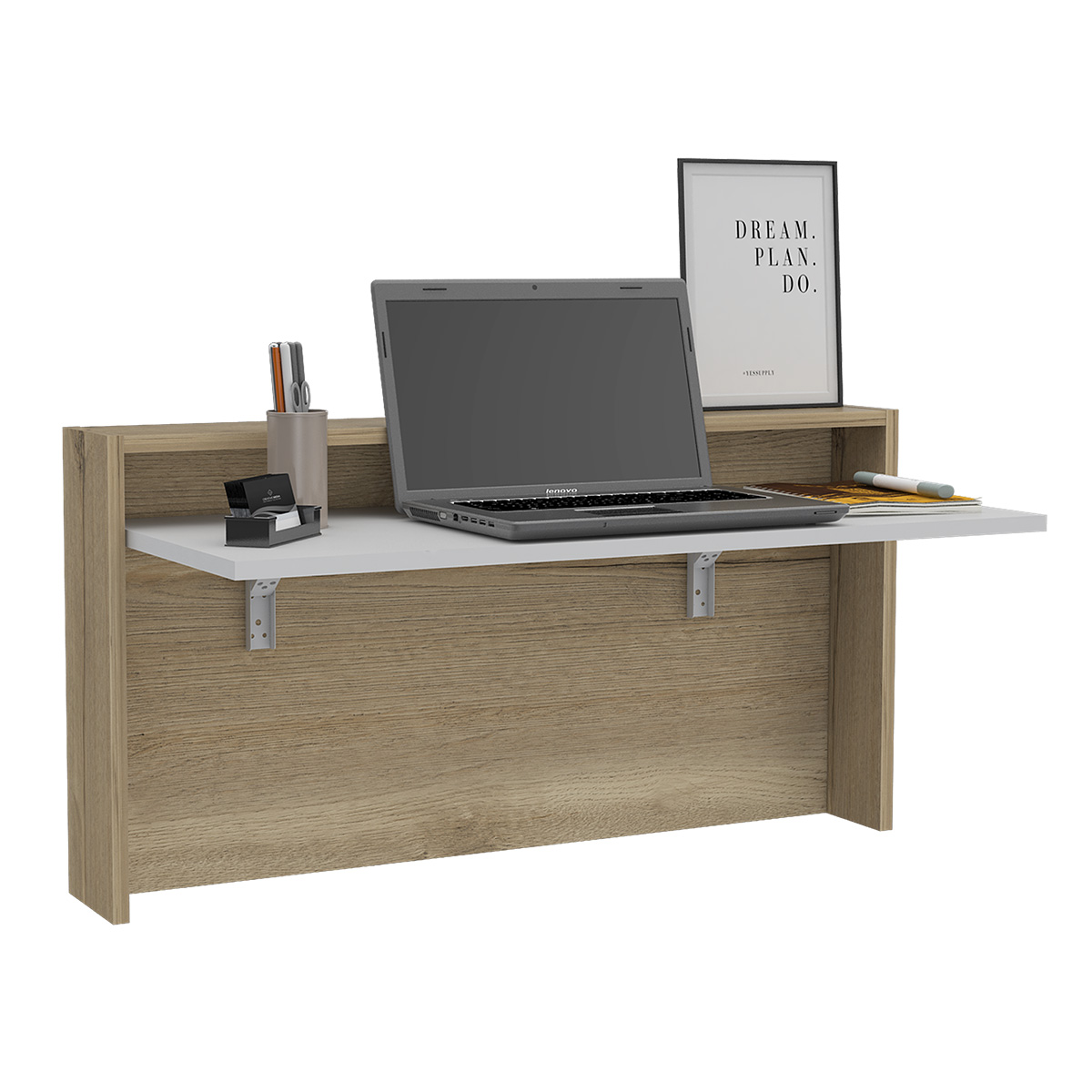 ESCRITORIO PLEGABLE PARA EMPOTRAR EN LA PARED IDEAL PARA LA CASA Y EL HOME OFFICE MODELO LONDON.