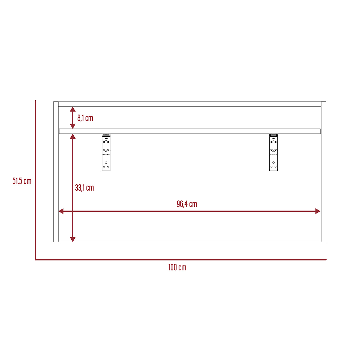 ESCRITORIO PLEGABLE PARA EMPOTRAR EN LA PARED IDEAL PARA LA CASA Y EL HOME OFFICE MODELO LONDON.