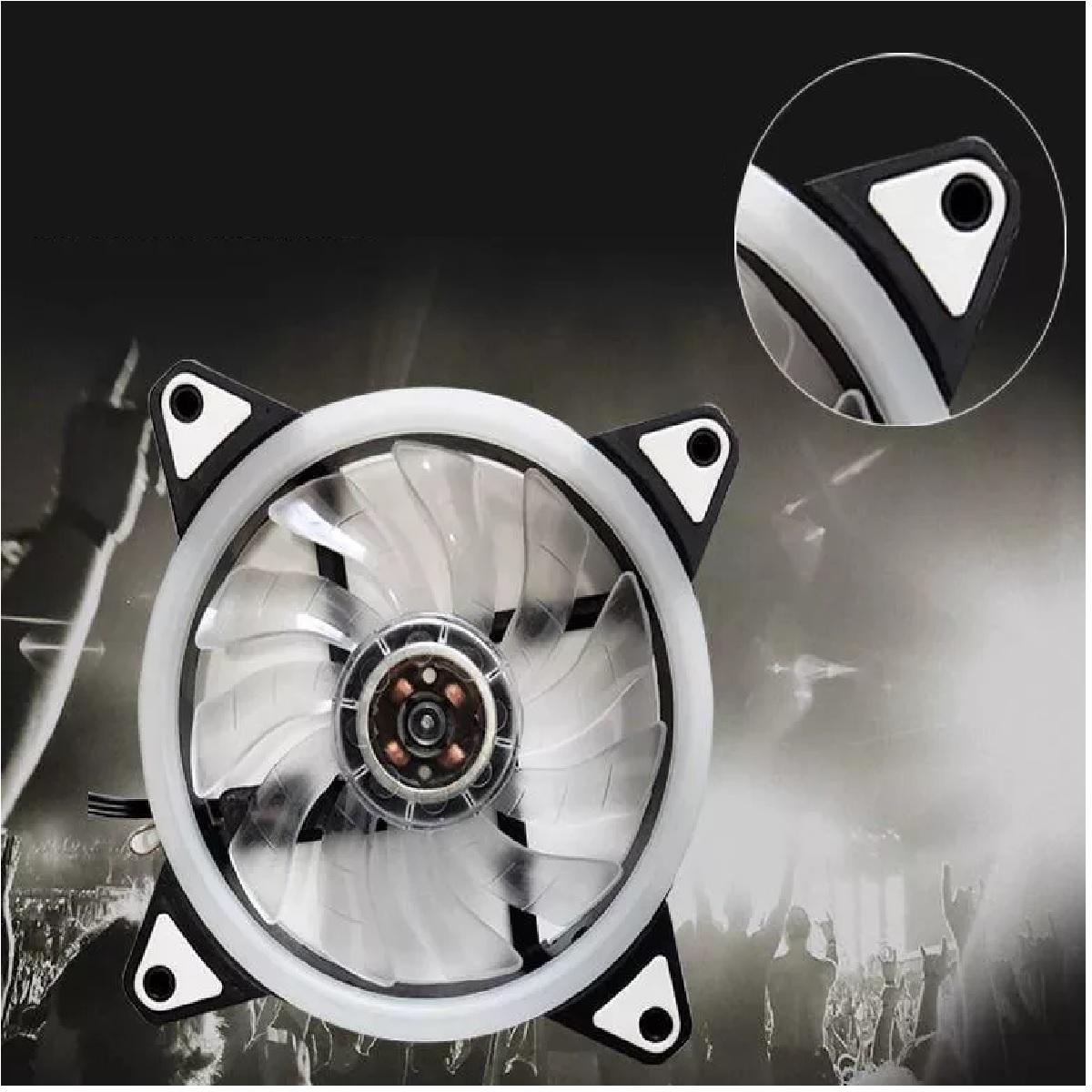 Ventilador Gamer Rgb Pc 120mm 1200rpm Refrigeración 3pcs Rojo.