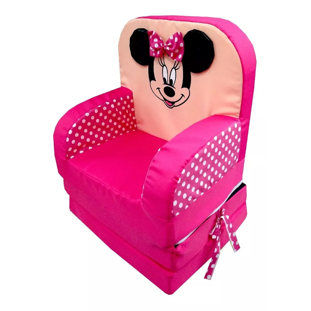  Sillon Cama Inafntil Sofa Individual Niños Minnie Rosa.