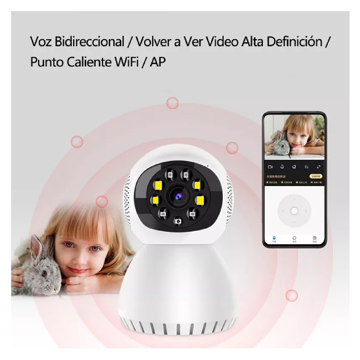 Monitor Para Bebe Wifi Cámara De Seguridad Y Vigilancia Ip.