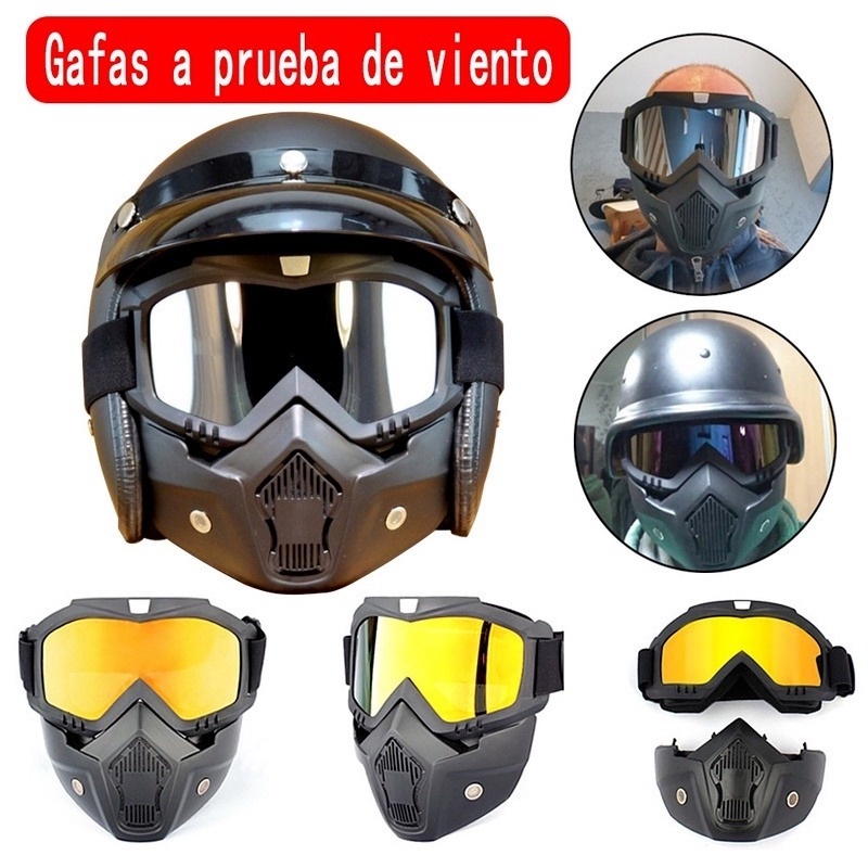 Máscara para motocicleta deporte.