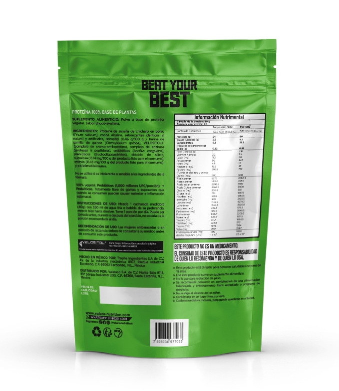 Proteína Vegana Valara Sabor Choco Avellana 1.2 kg