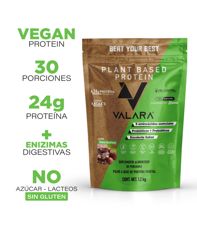 Proteína Vegana Valara Sabor Choco Avellana 1.2 kg