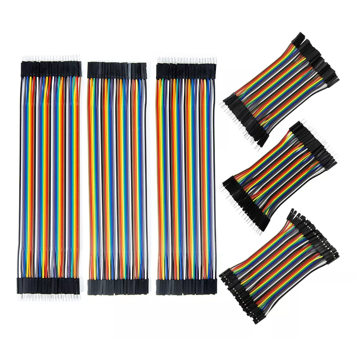 240pzs Cables Jumpers Dupont H-h, M-m, H-m Para Protoboard.