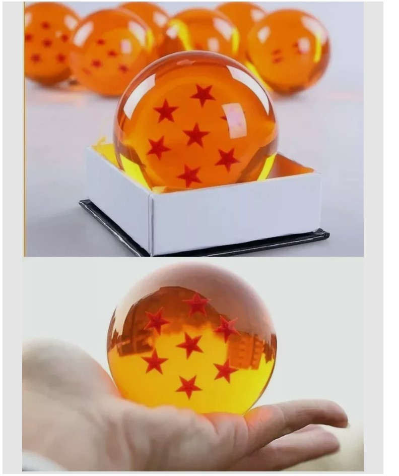 7 Esferas Dragon Ball Caja Exhibidor Goku De 4.5cm T