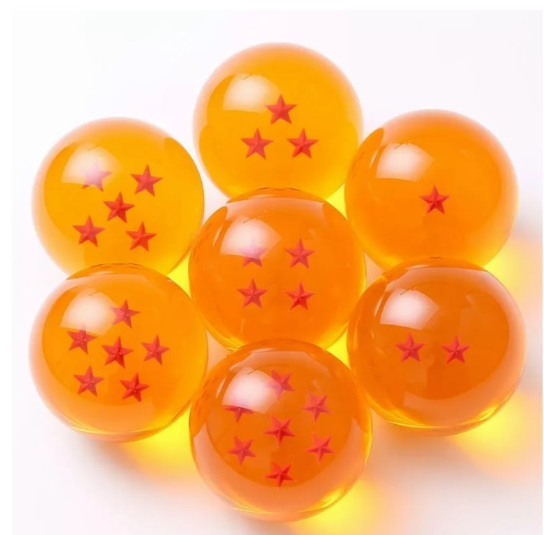 7 Esferas Dragon Ball Caja Exhibidor Goku De 4.5cm T