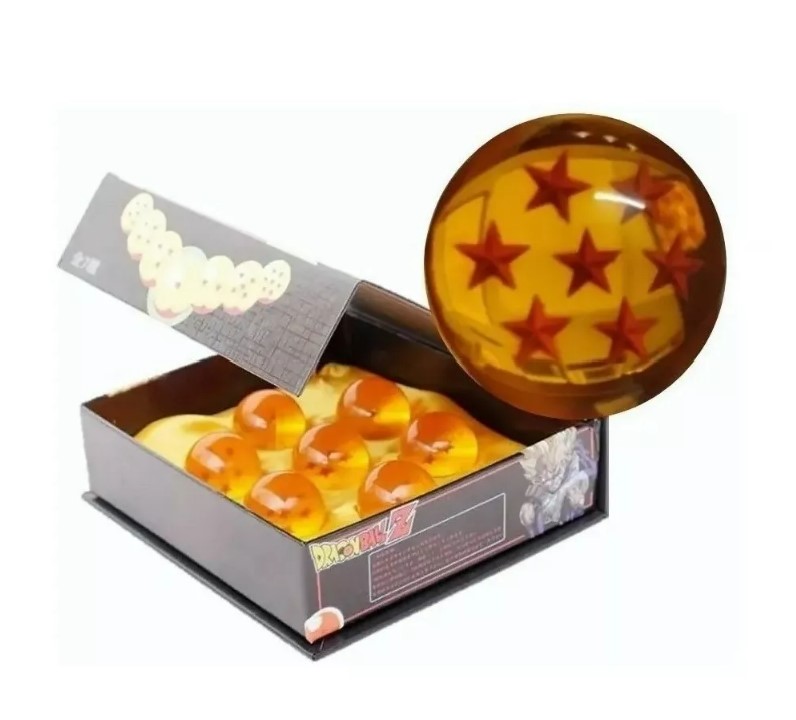 7 Esferas Dragon Ball Caja Exhibidor Goku De 4.5cm T