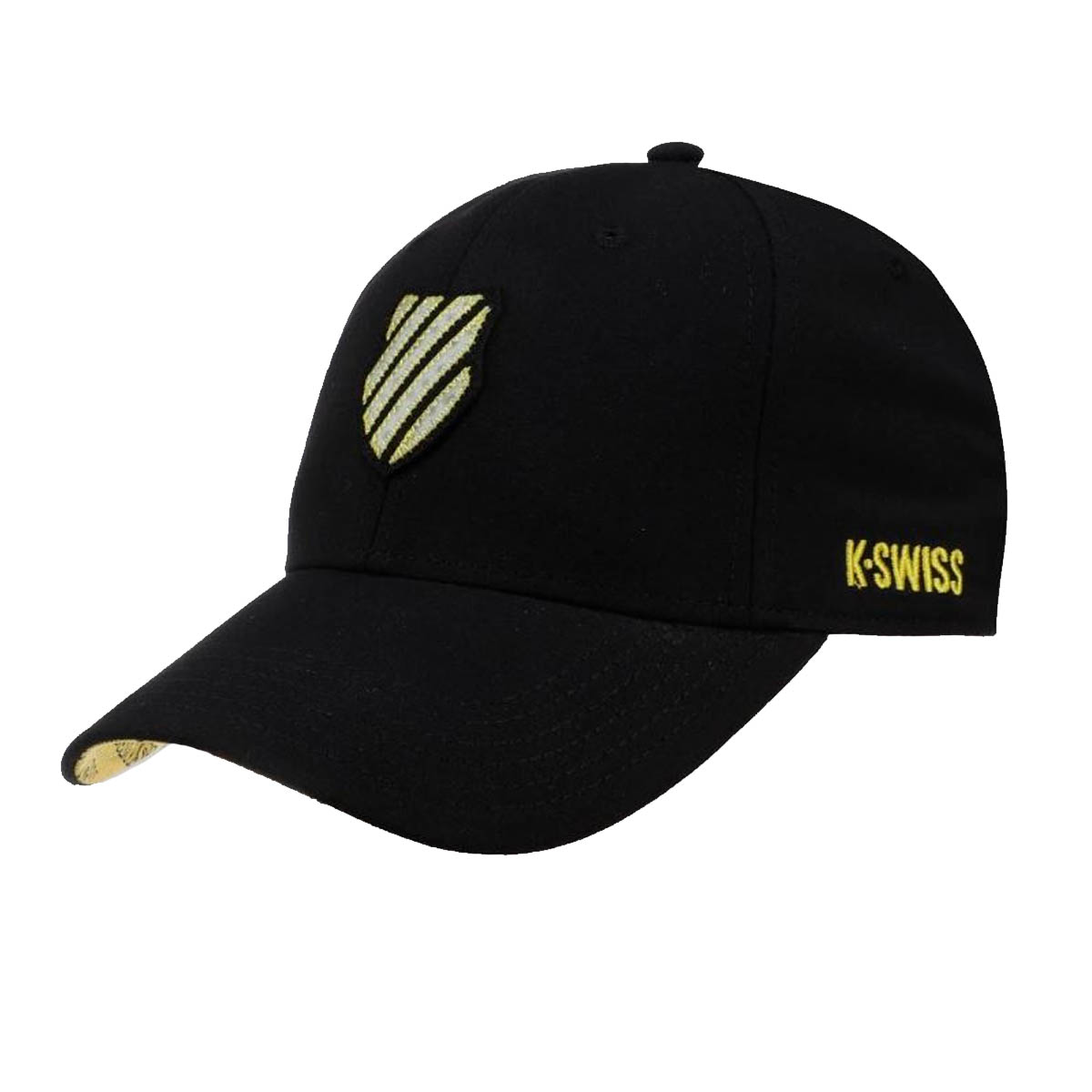 Gorra K-SWISS Aridia Negro Amarillo Original Unisex.