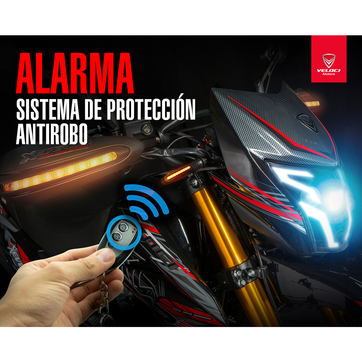 Moto Veloci Xeverus Pro XR2 300cc Negro 2023.