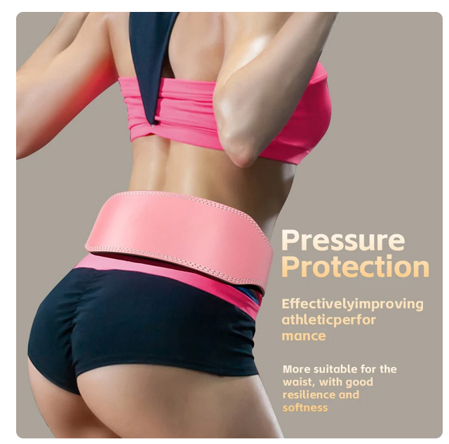 Cinturon Pesista Cuero Gym Crossfit Ejercicio Faja Rosa Nuevos Talla M