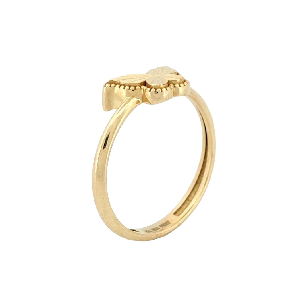 Anillo Mariposa Diamantada Oro 10 K + Obsequio.