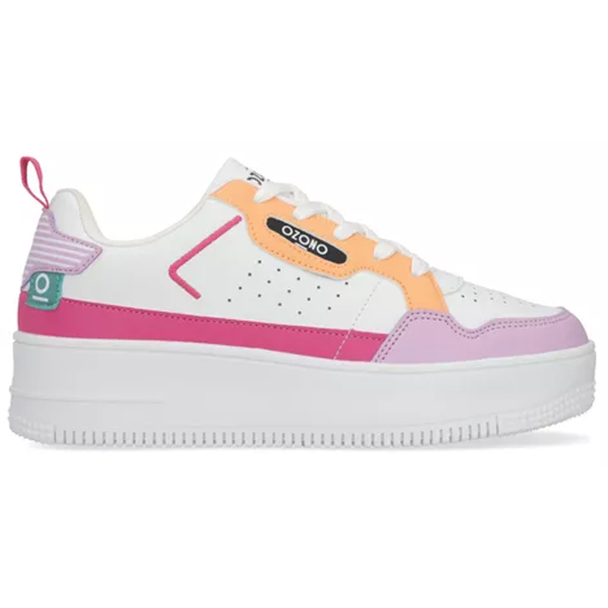 Tenis Plataforma Mujer Capa De Ozono 610902 Multicolor Urbanos.