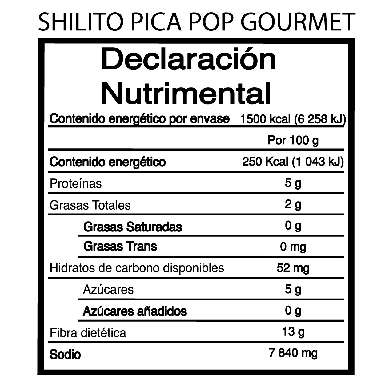 Tarry Pica Pop Gourmet 600G Chile en Polvo